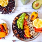Healthy, gluten free and spiced lunch bowl with Brazilian flavors