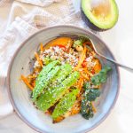 sweet potatoes quinoa lunch bowl - vegan and gluten-free quick option for lunch