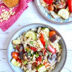 Simple Vegetables Pasta - Healthy, vegan and gluten-free dish, seasoned with Mediterranean herbs