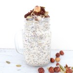 Nutella Overnight Oats - healthy gluten-free vegan breakfast topped with homemade Nutella&nbsp;