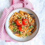 One Pot Tomato Pasta - super easy versatile vegan pasta with mushrooms &nbsp;made in 10 minutes&nbsp;