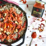 Spicy Eggplant Chili - one pot comforting vegan and gluten free dish loaded in protein