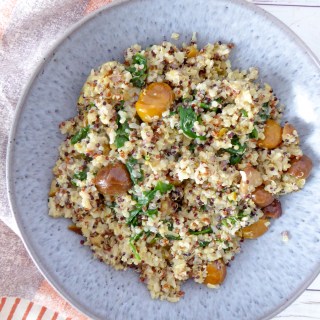 CREAMY MUSHROOMS SPINACH GRAIN BOWL - healthy vegan and easy high in nutrient dish&nbsp;